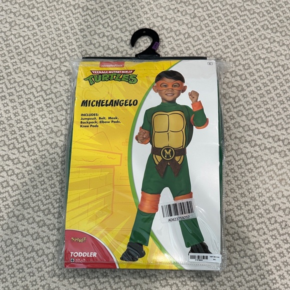 Teenage Mutant Ninja Turtles Michelangelo Toddler Costume - Green and Orange - Picture 1 of 4